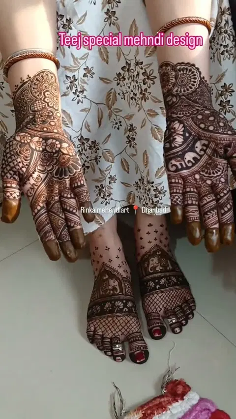 aesthetic bridal figure mehndi design