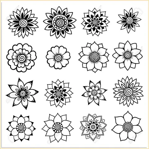simple circle mehndi design