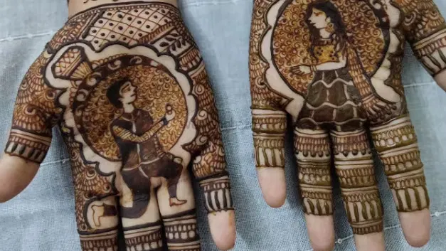 Mehndi Design with Figures (2)