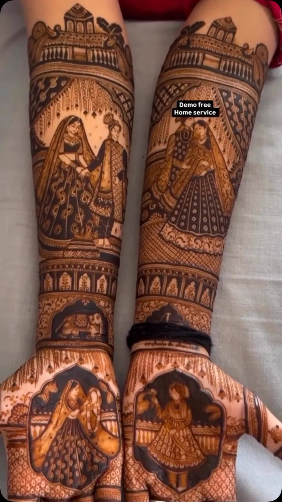 Arabic Bridal Full Hand Mehndi Design with Figures (4)