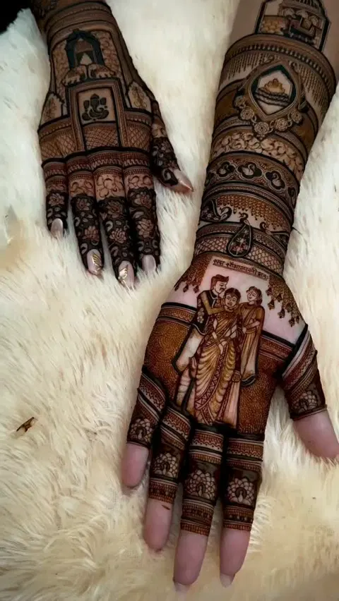 bridal indian figure mehndi design
