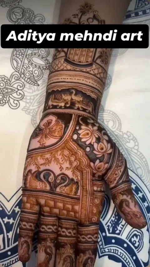 bridal front hand mehndi design
