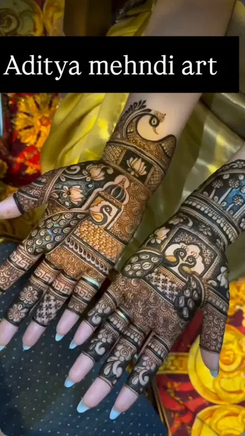 moon mehndi design