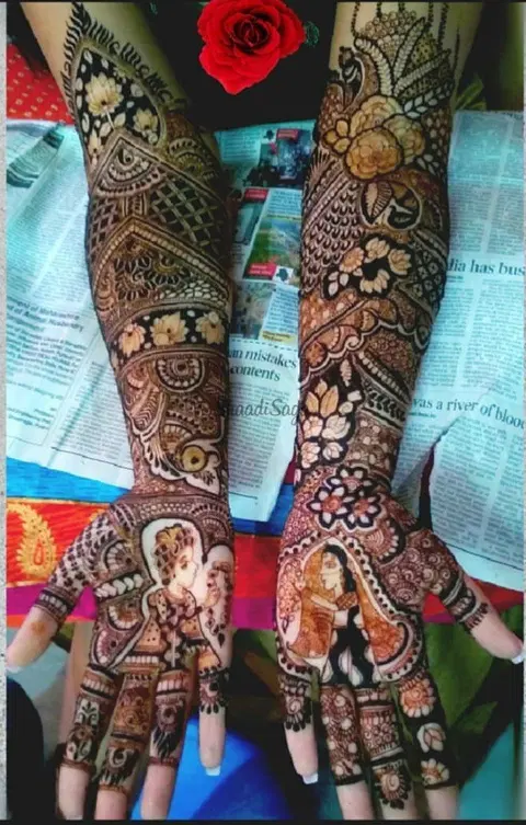 figure mehndi design