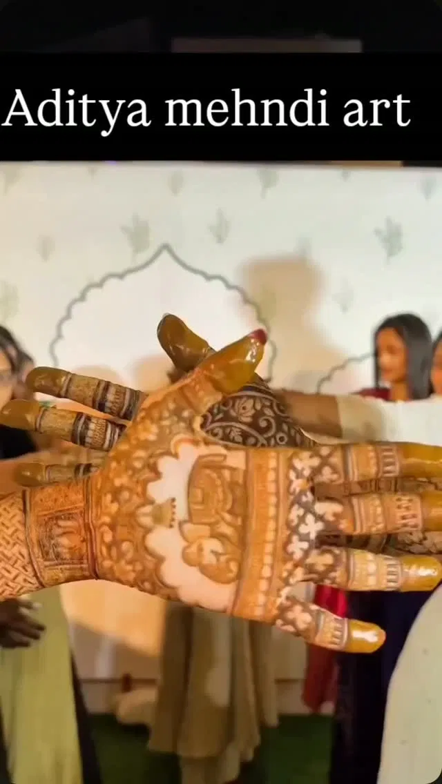 Back Hand Mehndi Design with Figures