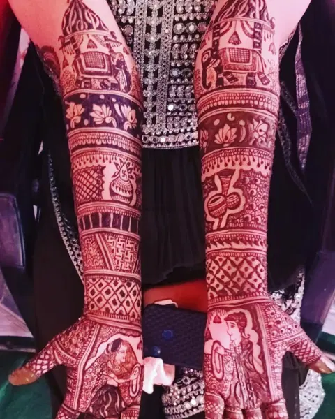 figure mehndi design