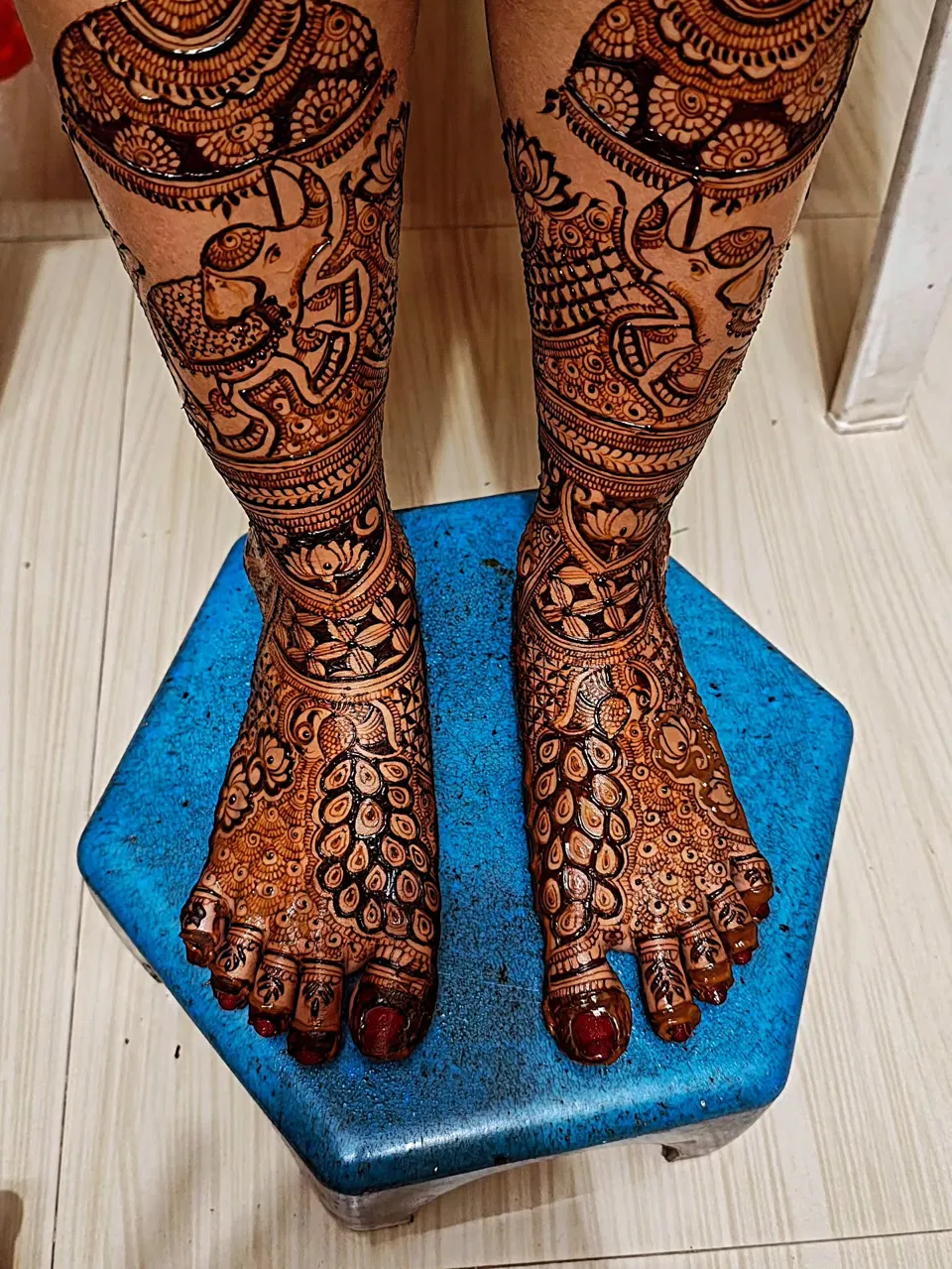Foot Mehndi Design with Figures