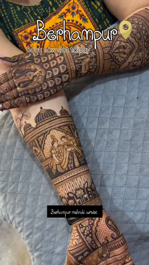figure full hand mehndi design