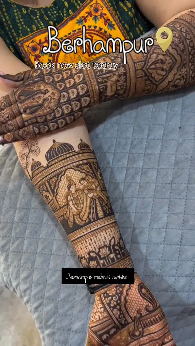 Full Hand Mehndi Design with Figures