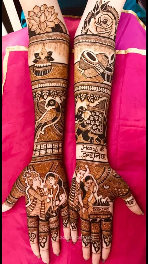 figure front hand mehndi design