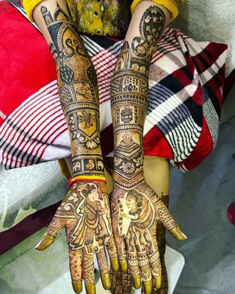 figure mehndi design