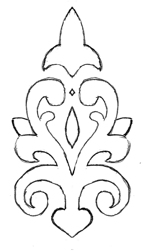 arabic simple heart mehndi design