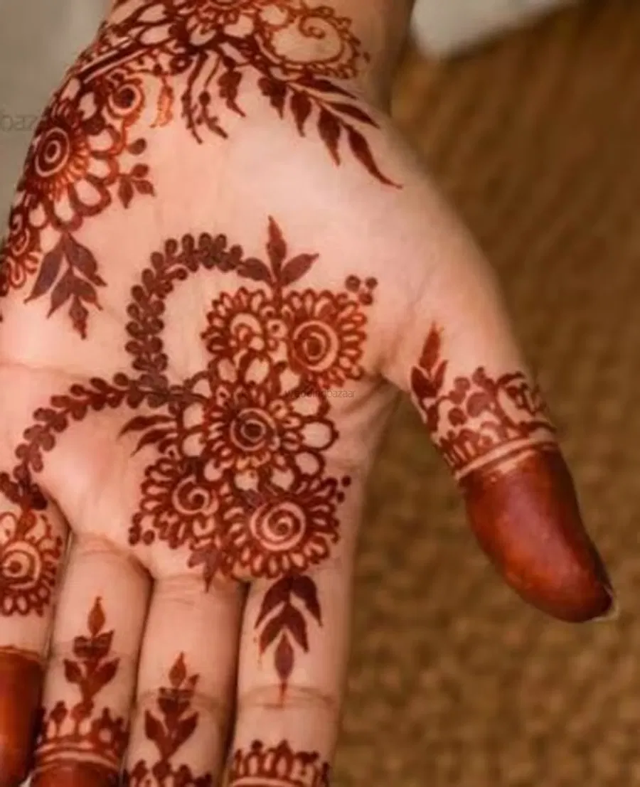 Simple Back Hand Mehndi Design (2)