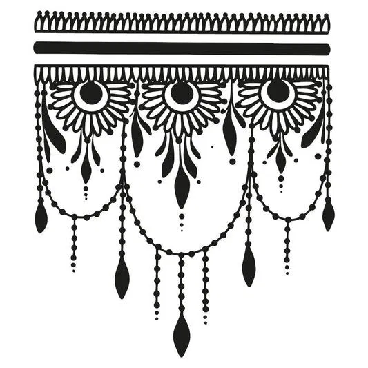 Mehndi Design with Deity and Moon