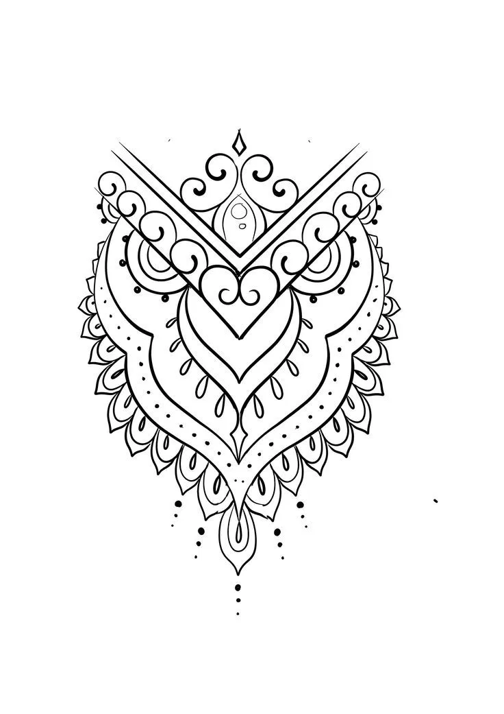 Simple Back Hand Mehndi Design with Gol Tikki, Hearts and Lotus
