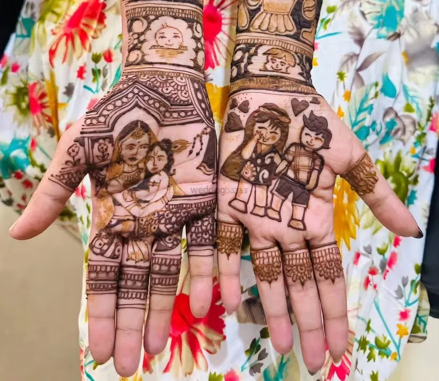Mehndi Design with Figures