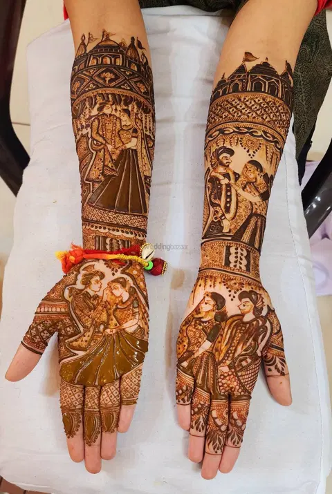 figure mehndi design