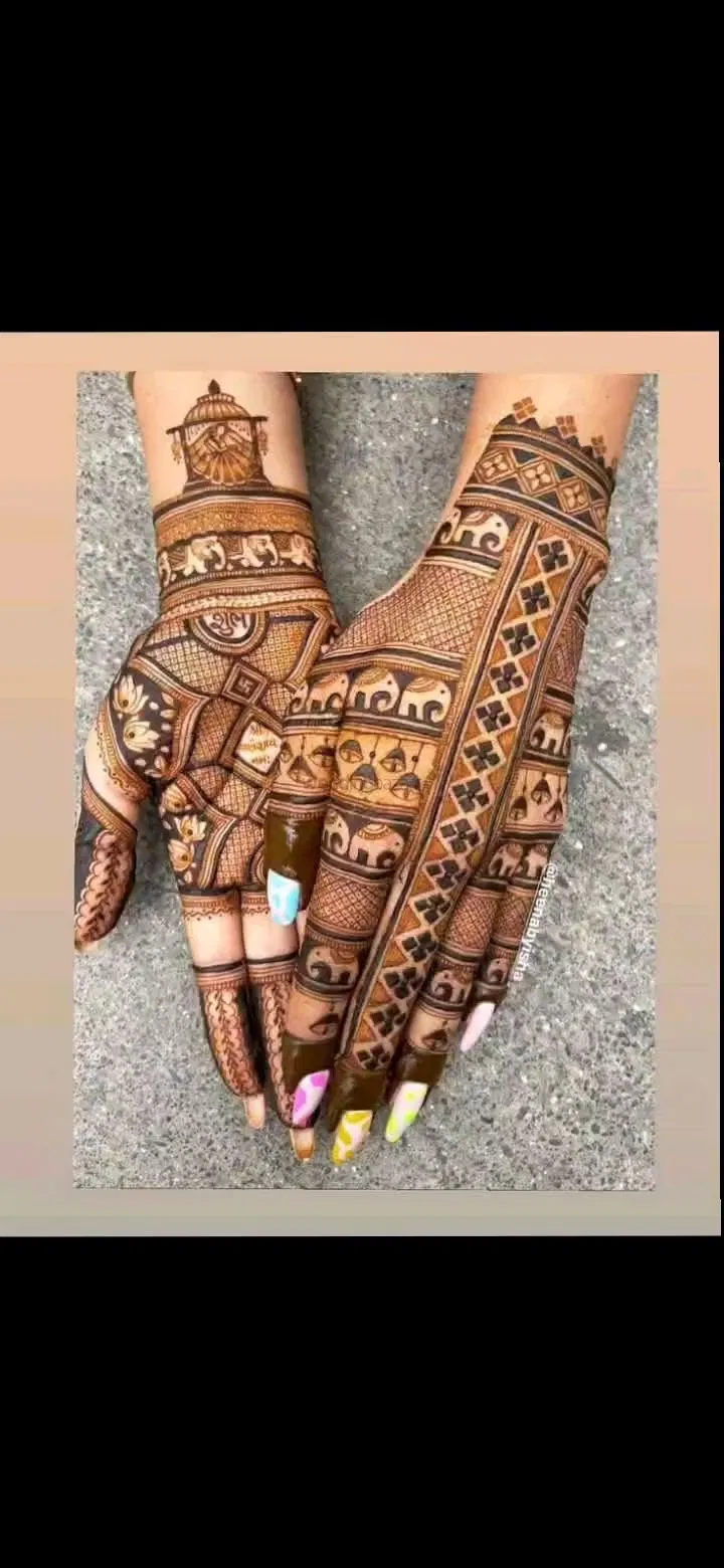 Mehndi Design with Figures