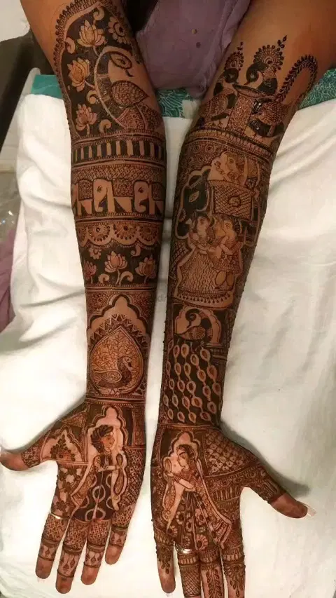figure front hand mehndi design