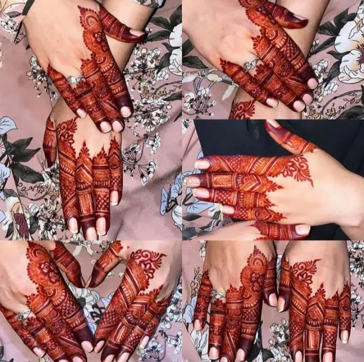 Back Hand Mehndi Design with Figures