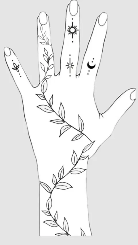 simple arm mehndi design