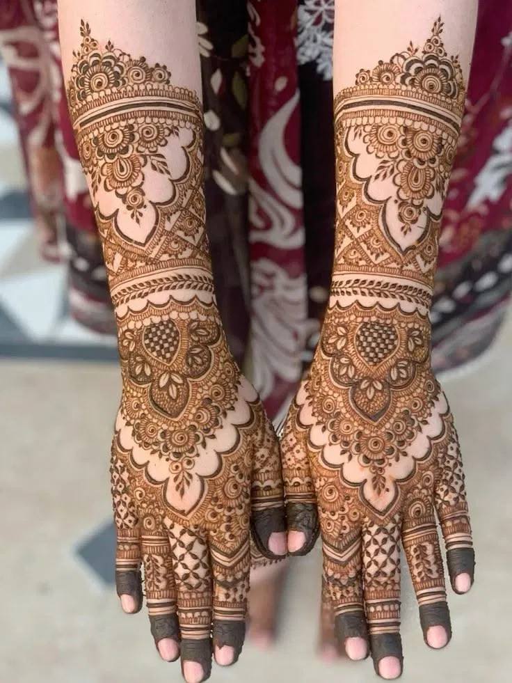 Bridal Pakistani Arm Mehndi Design