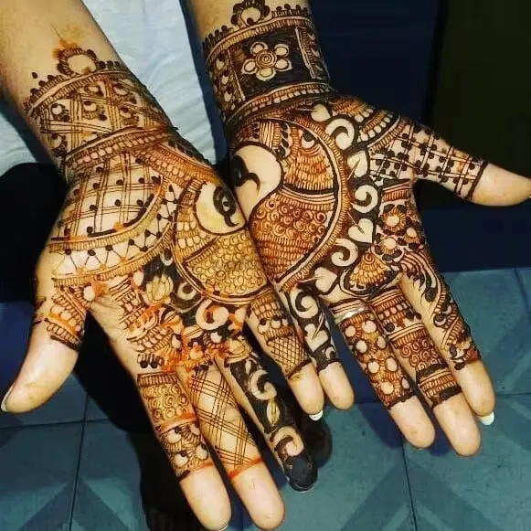 Mehndi Design with Peacock