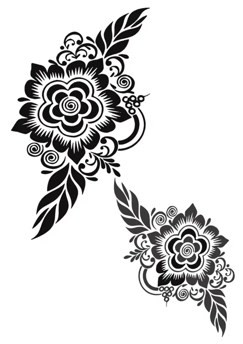arabic circle mehndi design