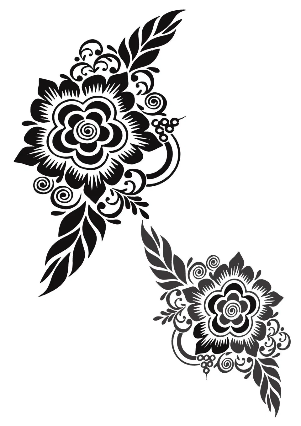 Arabic Mehndi Design with Gol Tikki, Flowers and Lotus (2)