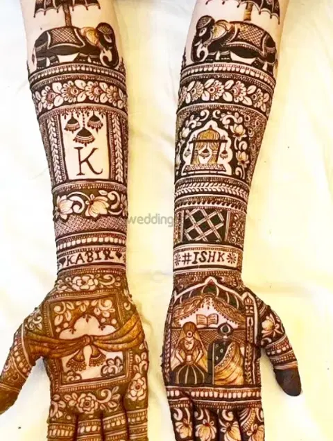 figure full hand mehndi design