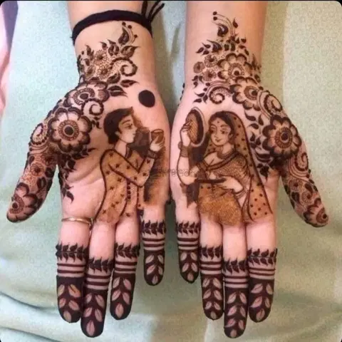 figure mehndi design