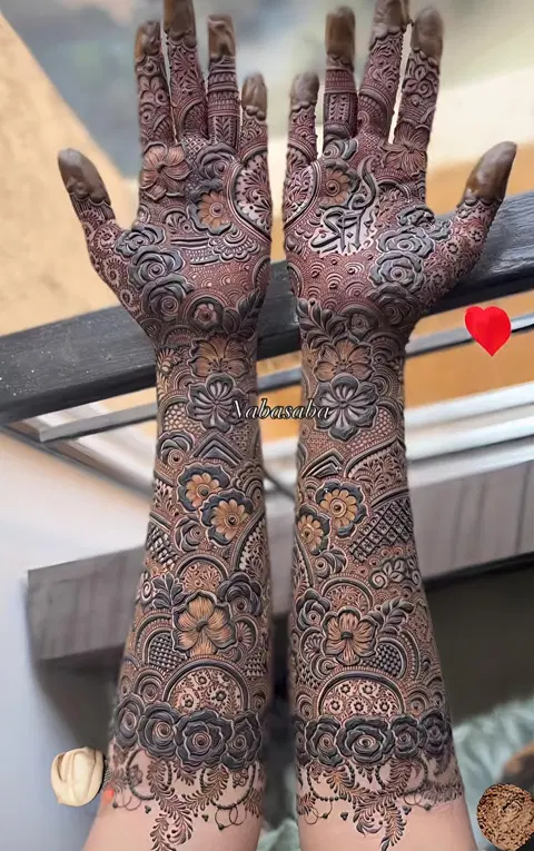 bridal pakistani deity front hand mehndi design