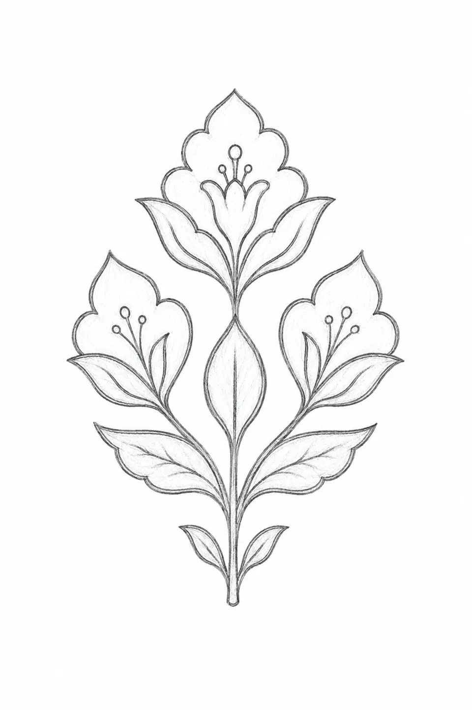 Indian Mehndi Design with Gol Tikki, Flowers and Lotus (3)