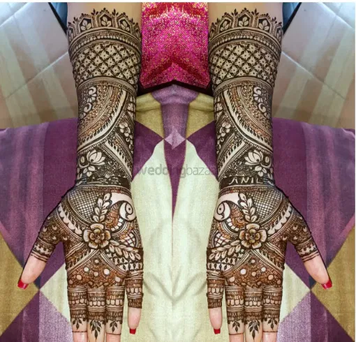 Full Hand Mehndi Design with Figures