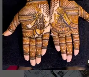 figure front hand mehndi design