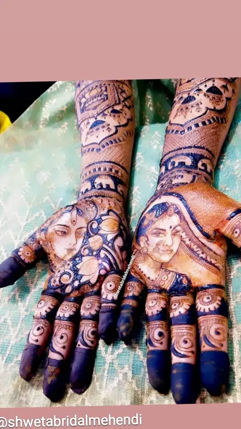front hand mehndi design