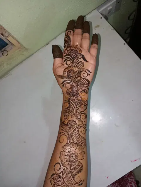 arabic front hand mehndi design