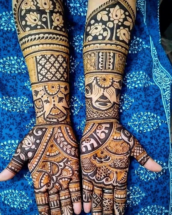 Full Hand Mehndi Design with Figures