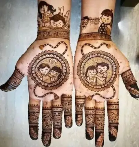 circle mehndi design
