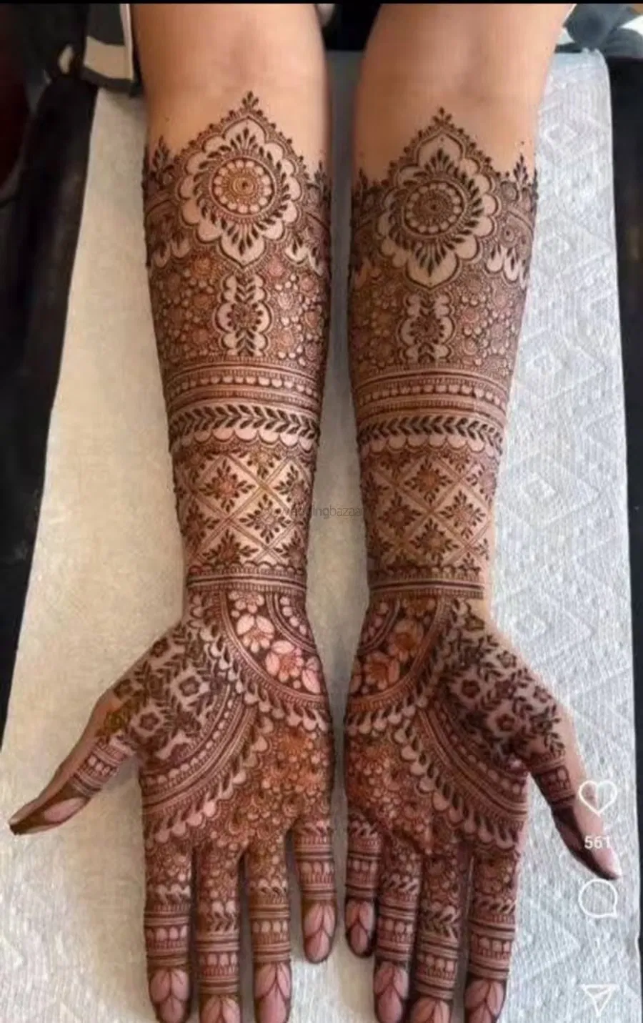 Full Hand Mehndi Design with Figures (2)