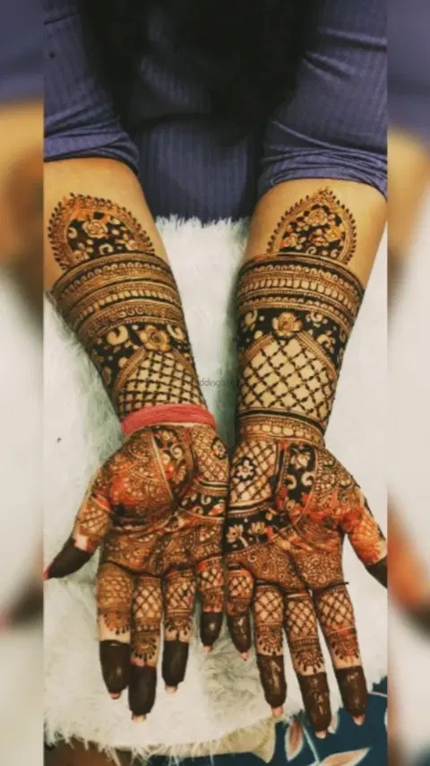 figure full hand mehndi design