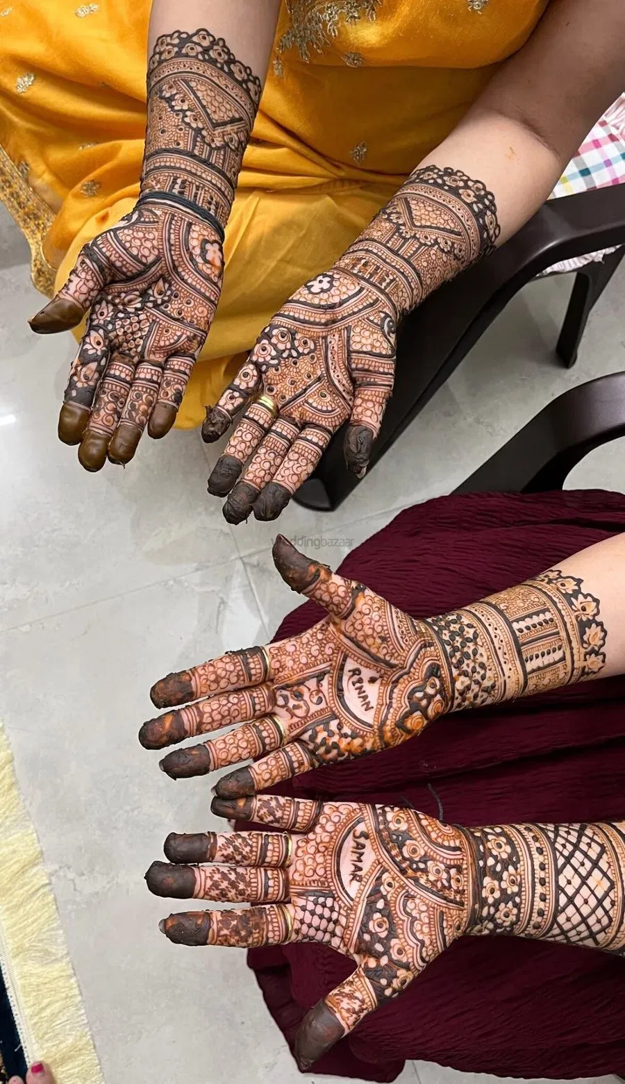 Front Hand Mehndi Design with Figures