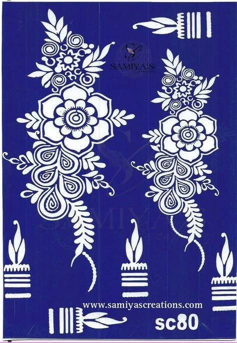 Back Hand Mehndi Design with Flowers