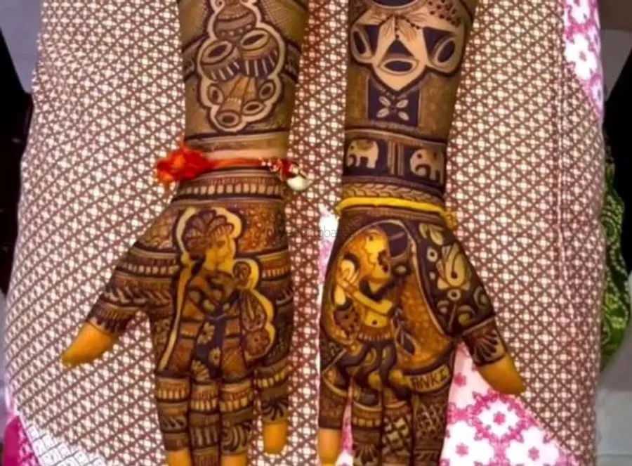 Full Hand Mehndi Design with Figures