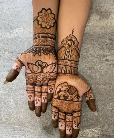 peacock mehndi design