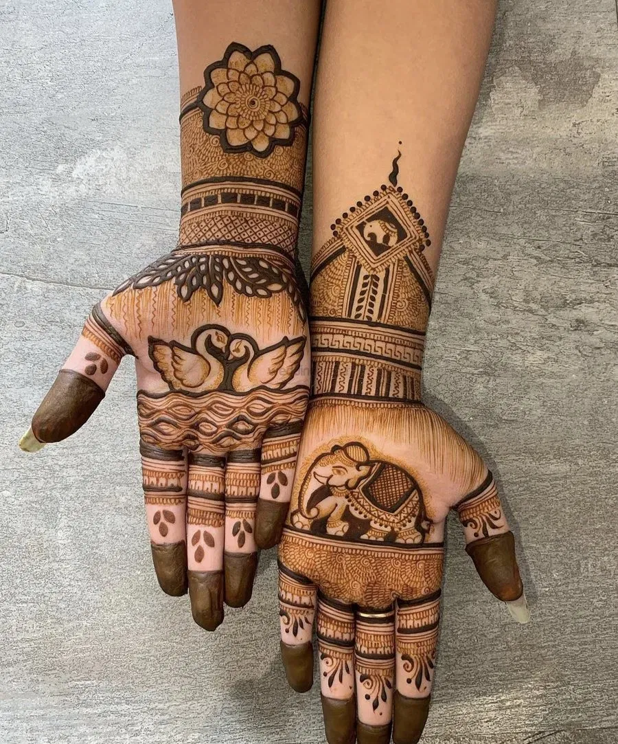 Mehndi Design with Peacock