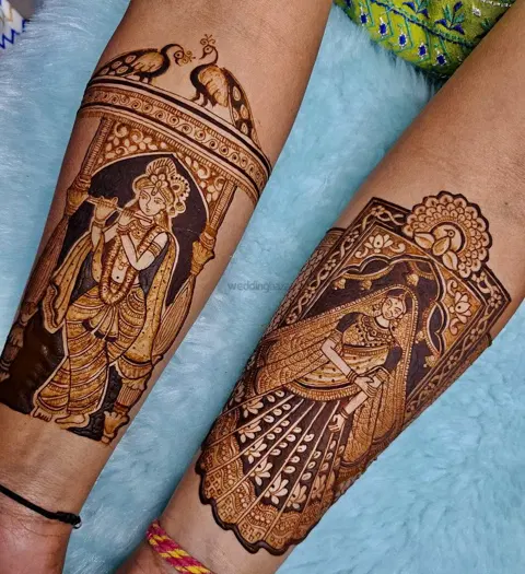 figure full hand mehndi design