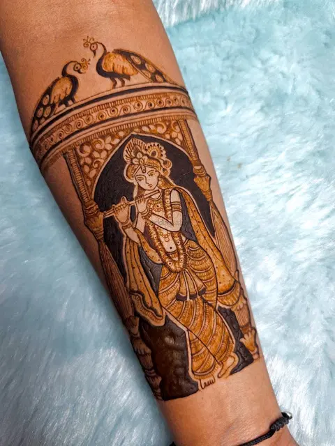 figure full hand mehndi design