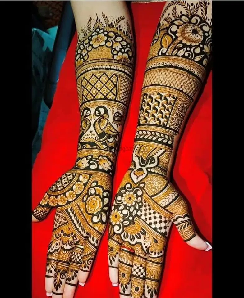 Full Hand Mehndi Design with Figures