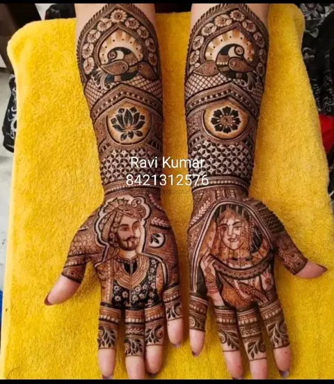 figure mehndi design